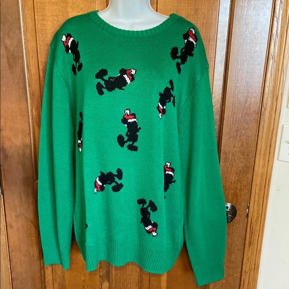 Disney Other - Disney Christmas Mickey MouseSweater Pullover Ribbed Knit Long Sleeve Holiday XL